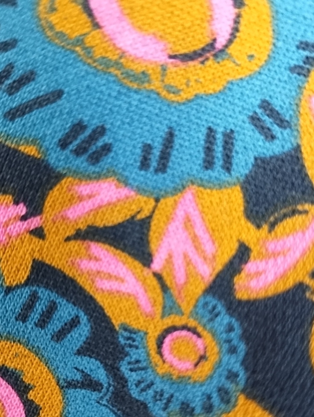 NATURAL LIFE Floral Pullover Sweatshirt in Teal and Pink - Picture 4 of 4